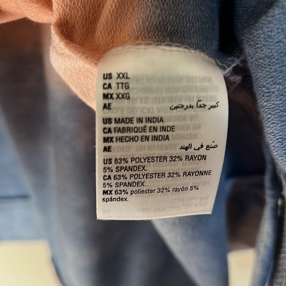 Style & Co Blue/Pink Combo Sweatshirt - Picture 6 of 7